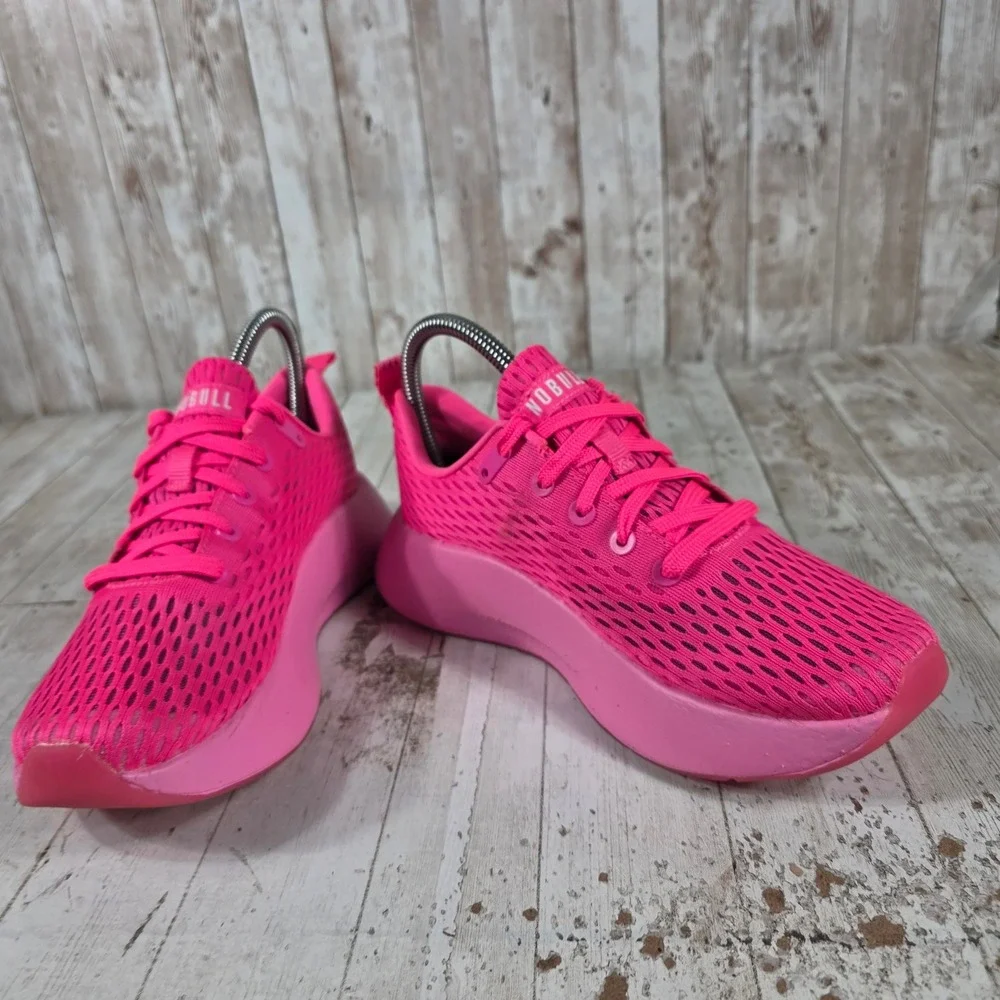 NOBULL Pink Mesh Runner Women 6.5 Low Top Athletic Training Running Shoes
